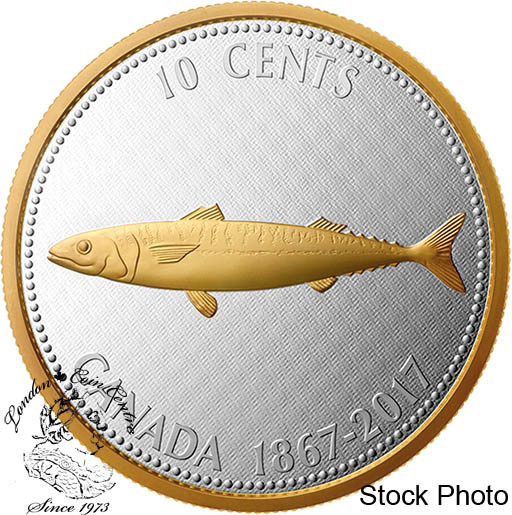 Canada: 2017 1967 10 Cents Mackerel Big Coin Series 5 oz Silver Coin